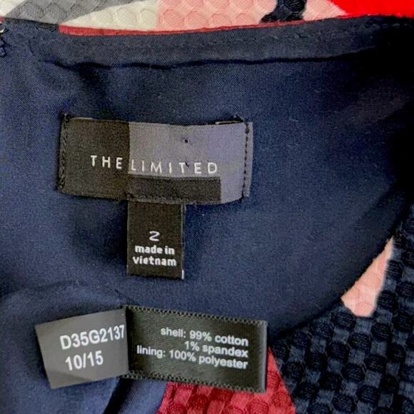 The Limited Sleeveless Floral Sheath Dress Lined Textured Size 2 Multicolor - Picture 16 of 16